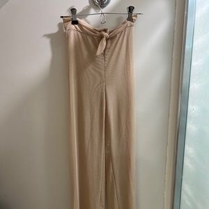 Sheer bathing suit pant coverup